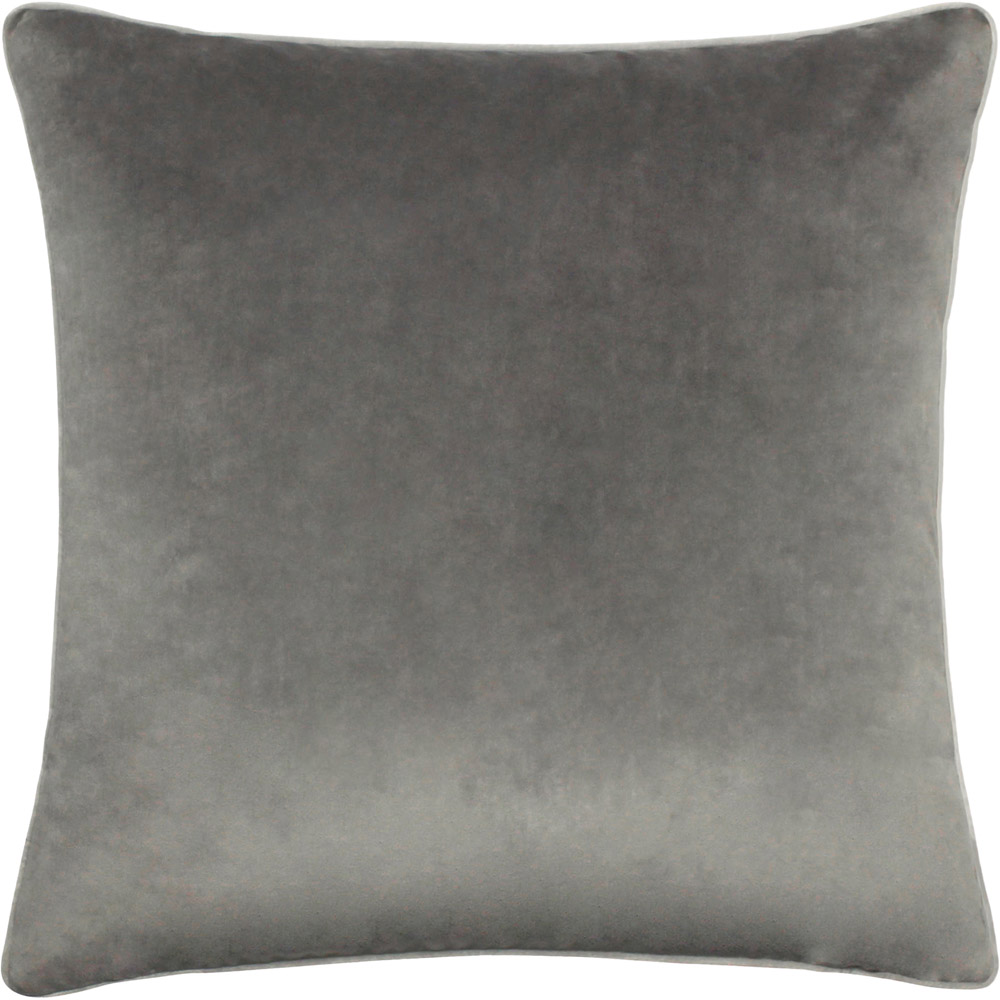 Furn Meridian Charcoal and Dove Velvet Cushion 45 x 45cm Image 1