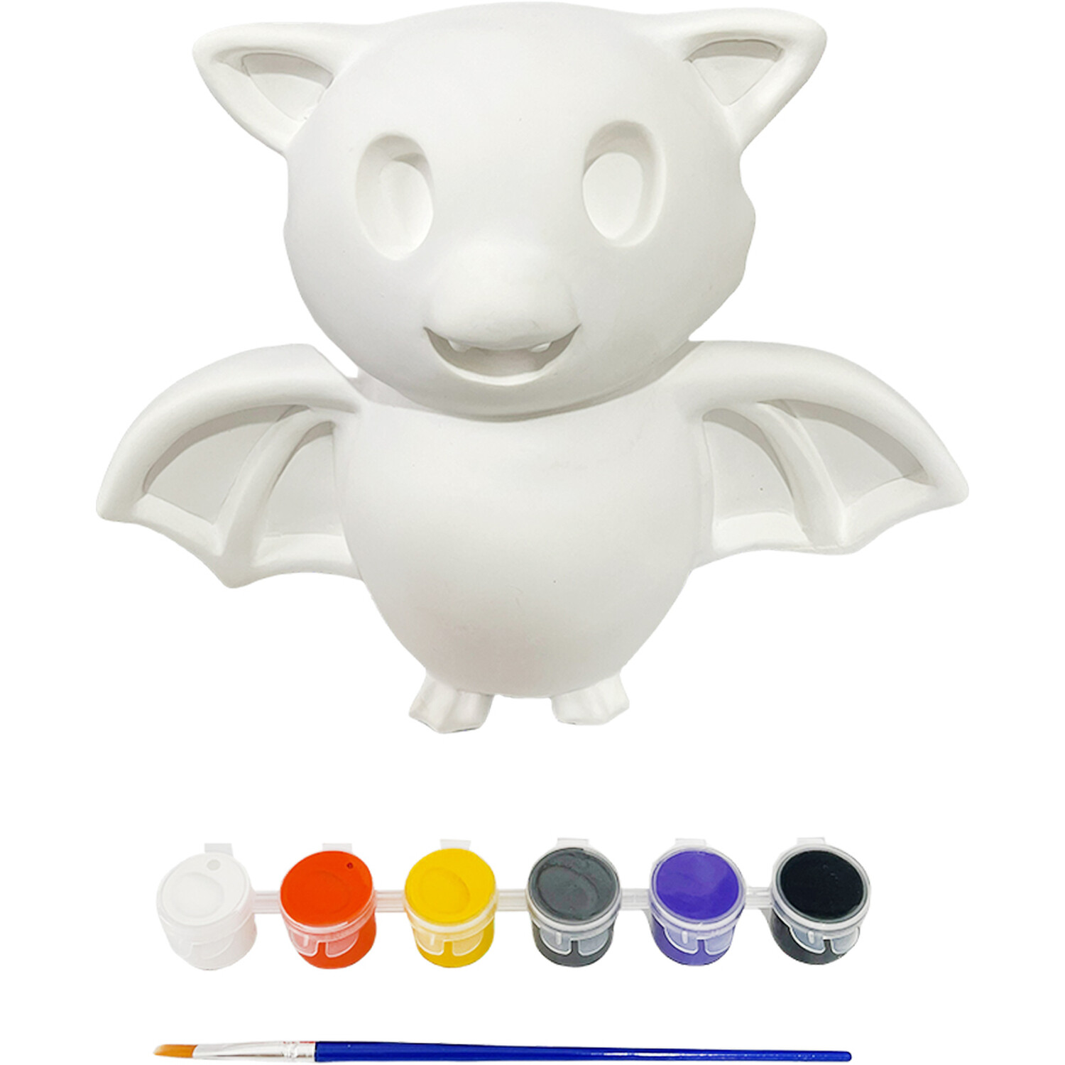 Paint Your Own Bat Ornament White Image 3