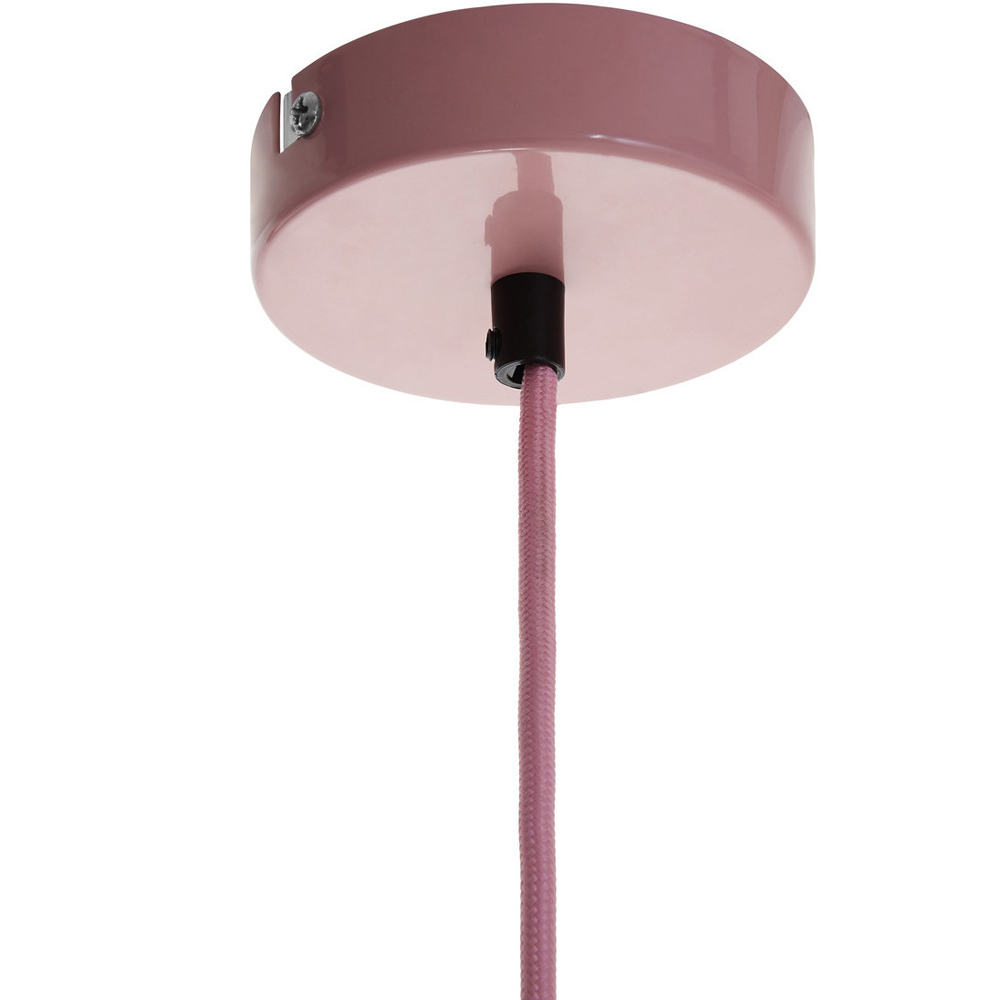 Premier Housewares Beli Pink Metal Wire Pendant Light Image 6