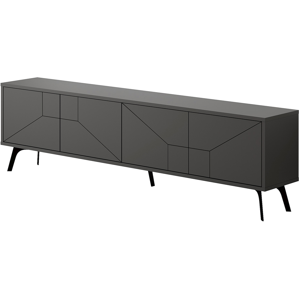 Decortie Dune Anthracite TV Stand with 4 Doors Image 2