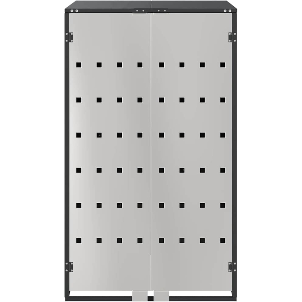 vidaXL Anthracite and Silver Wheelie Bin Storage Shed Image 6