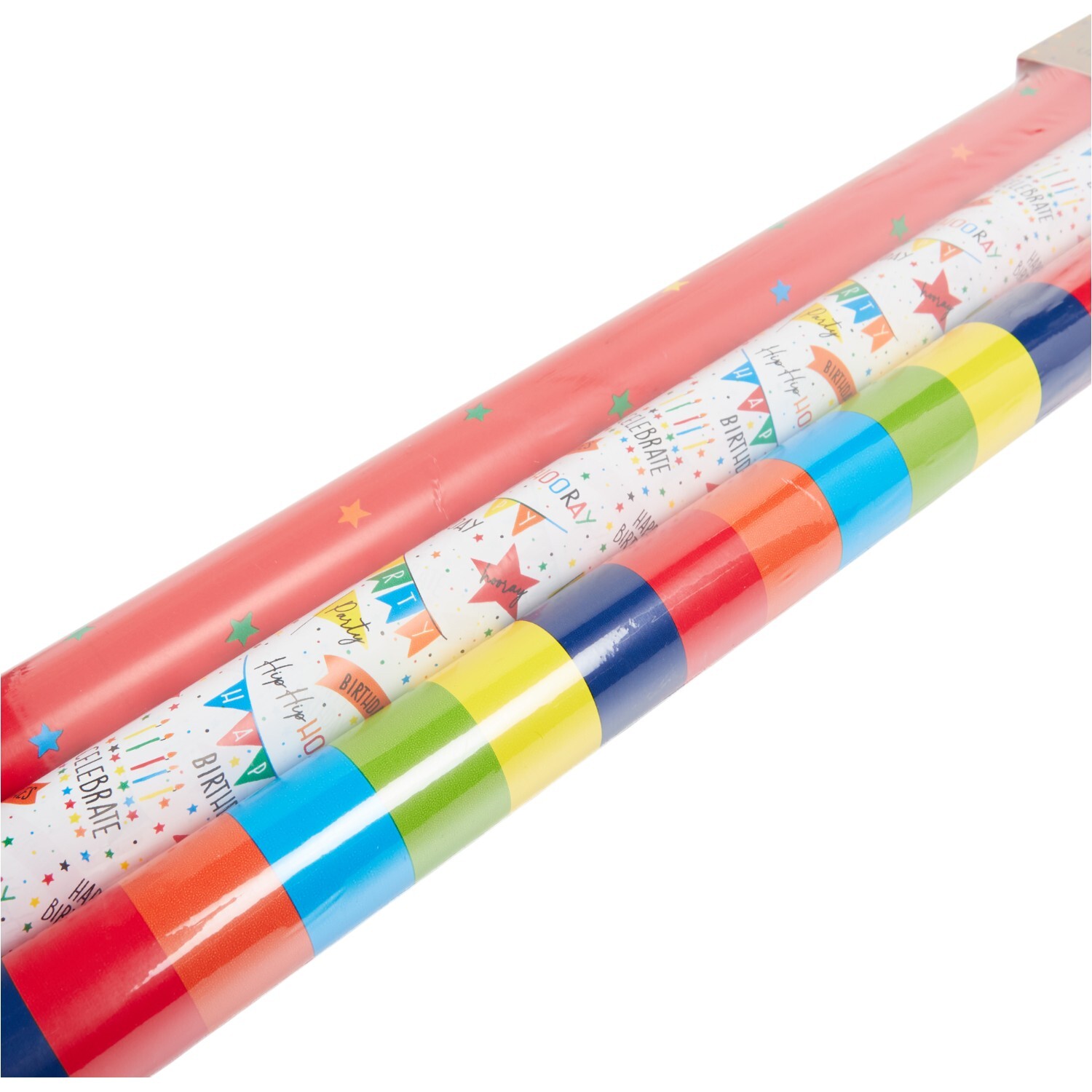 9 Piece Happy Birthday Gift Wrapping Set Multicolour Image 2