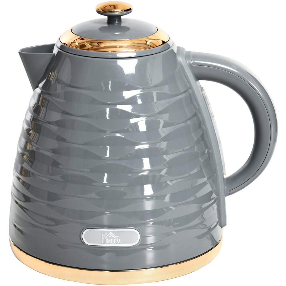HOMCOM 800-207V70GY Grey Ripple 1.7L Electric Kettle 3kW Image 1