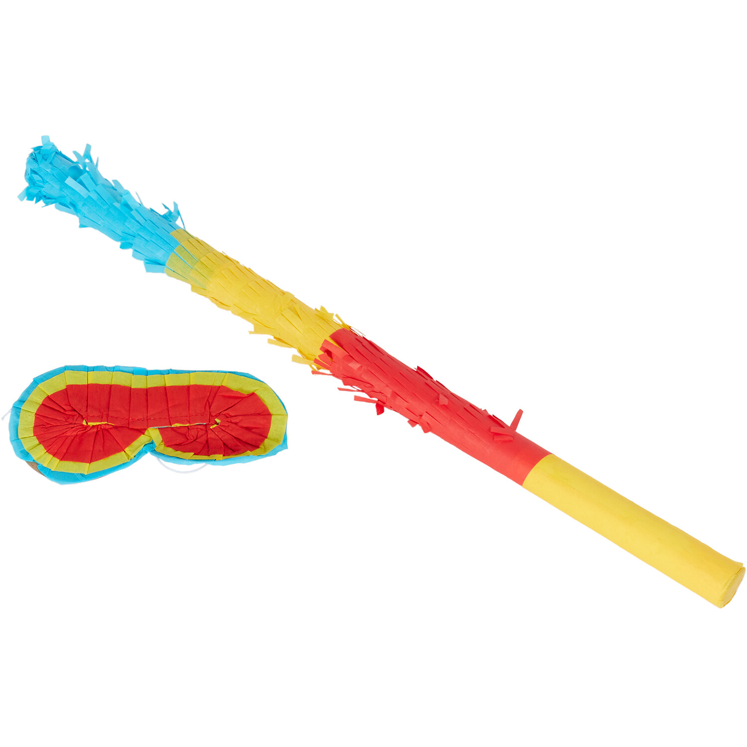 Rainbow Pinata Stick and Mask Set Image 1