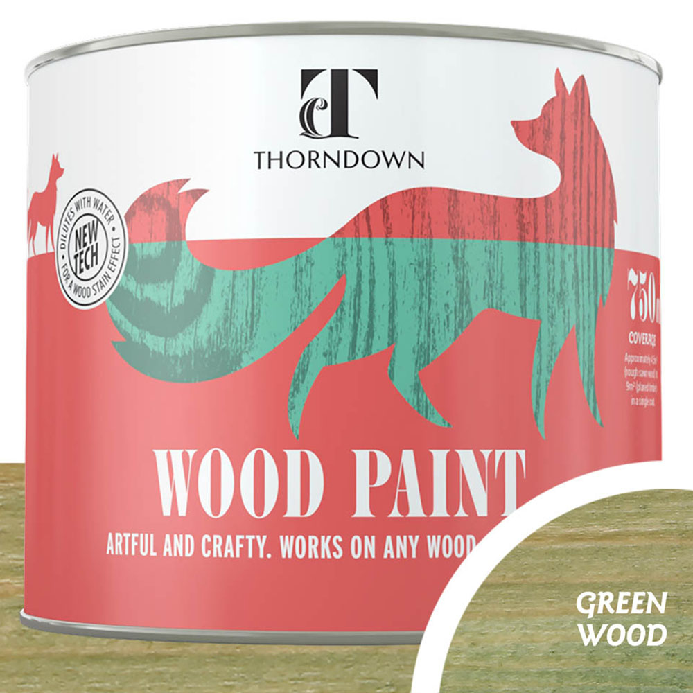 Thorndown Green Wood Satin Wood Paint 750ml Image 3