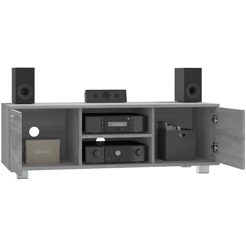 vidaXL 2 Door 2 Shelf Grey Sonoma TV Cabinet Image 3
