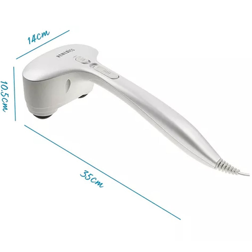 Homedics Handheld White Corded Percussion Deep Tissue Massager with 4 Heads Image 6