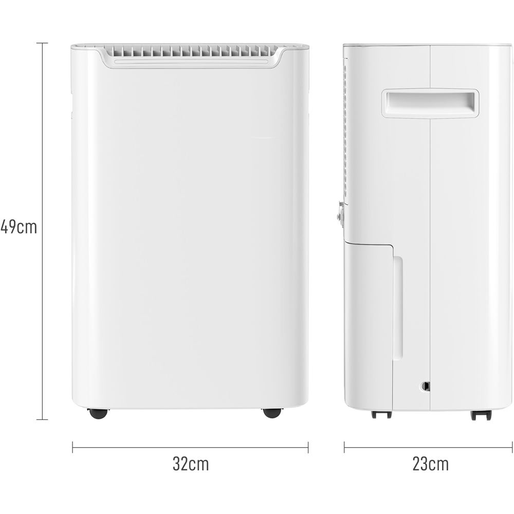 HOMCOM White Portable Dehumidifier with Timer 2.5L Image 8