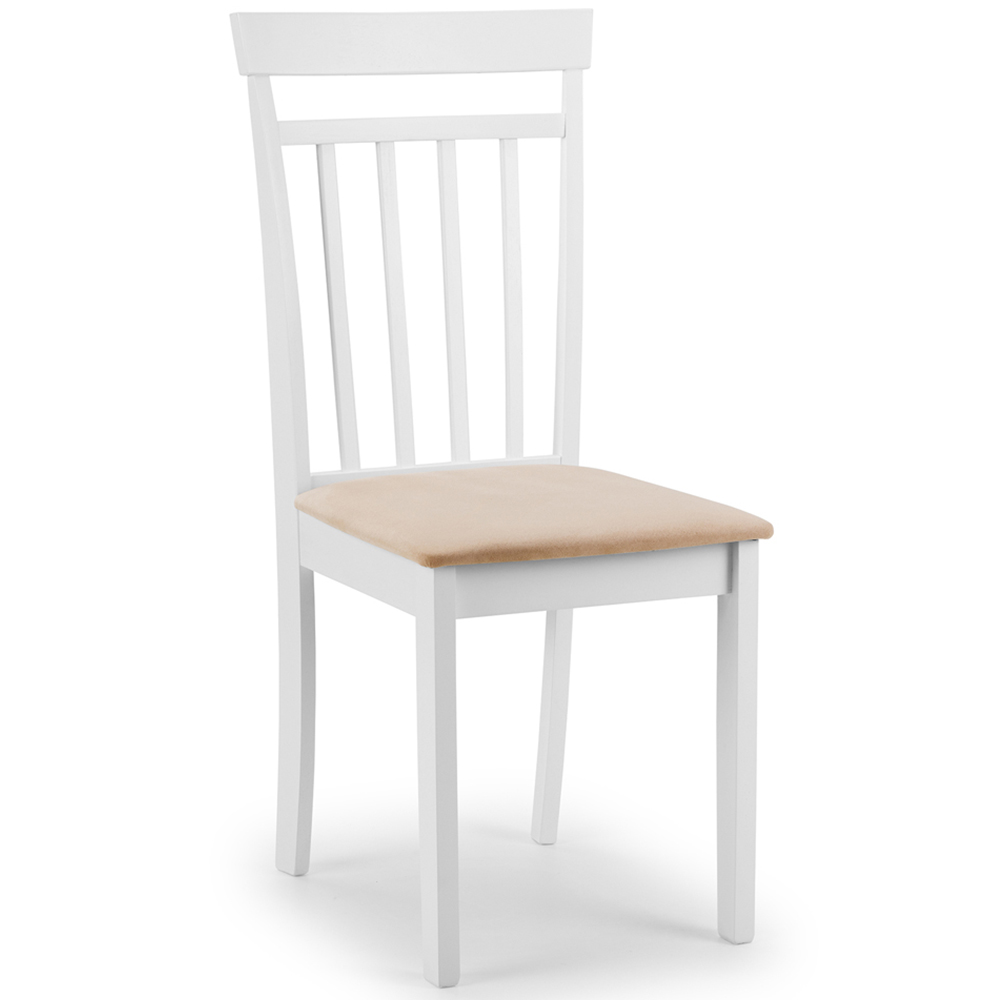 Julian Bowen Coast 4 Seater White Dropleaf Table Set Image 3