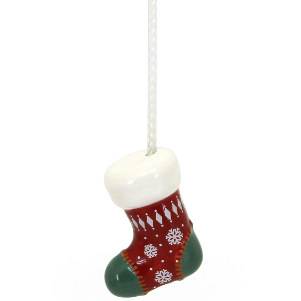 Red Christmas Stocking Light Pull Image