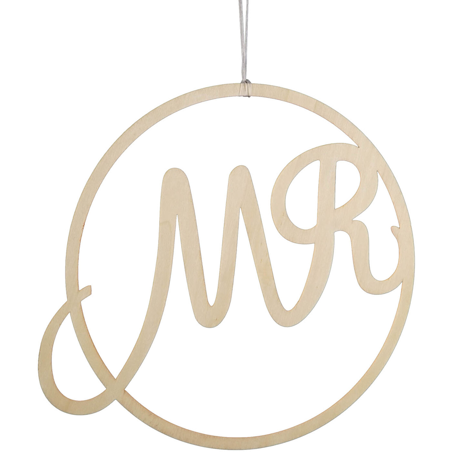 Wooden Mr and Mrs Ring Hangers - Wood Image 1