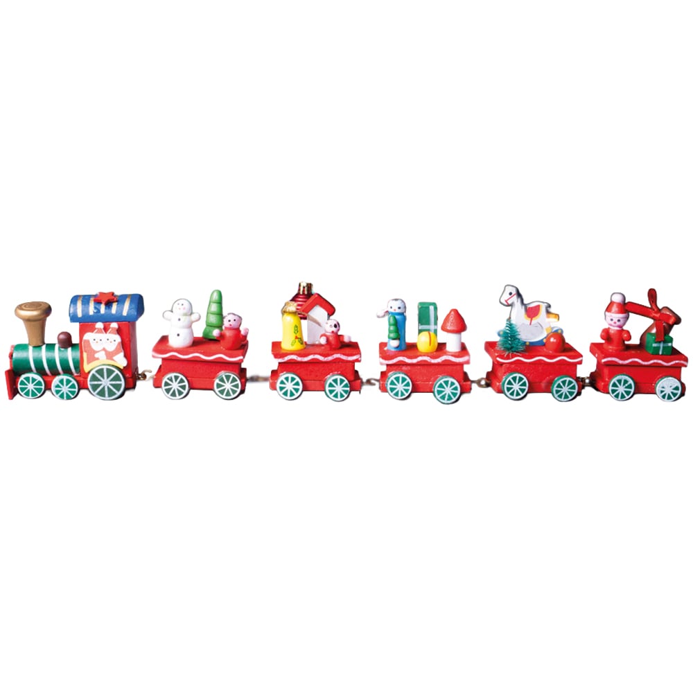 St Helens Wooden Christmas Train Set Display 35cm Image 1