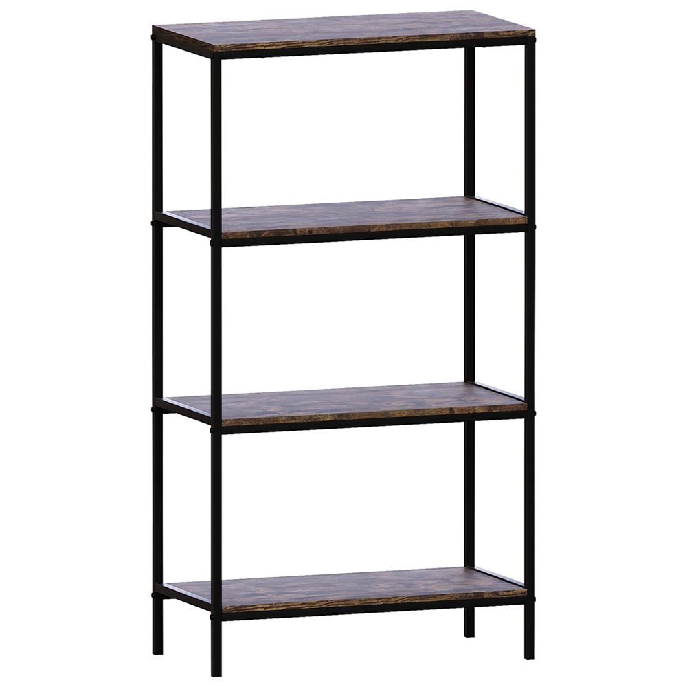Vida Designs Brooklyn 4 Shelf Brown Bookcase Image 2