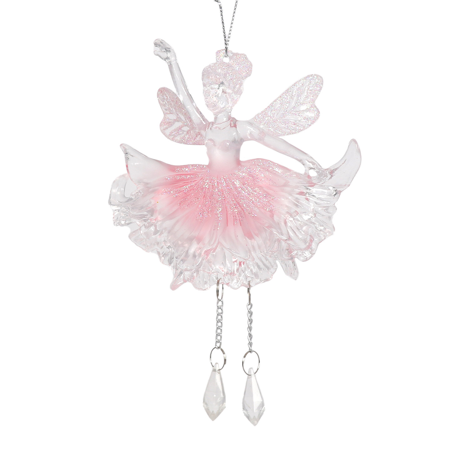 Frosted Pink Glitter Fairy - Pink Image 2