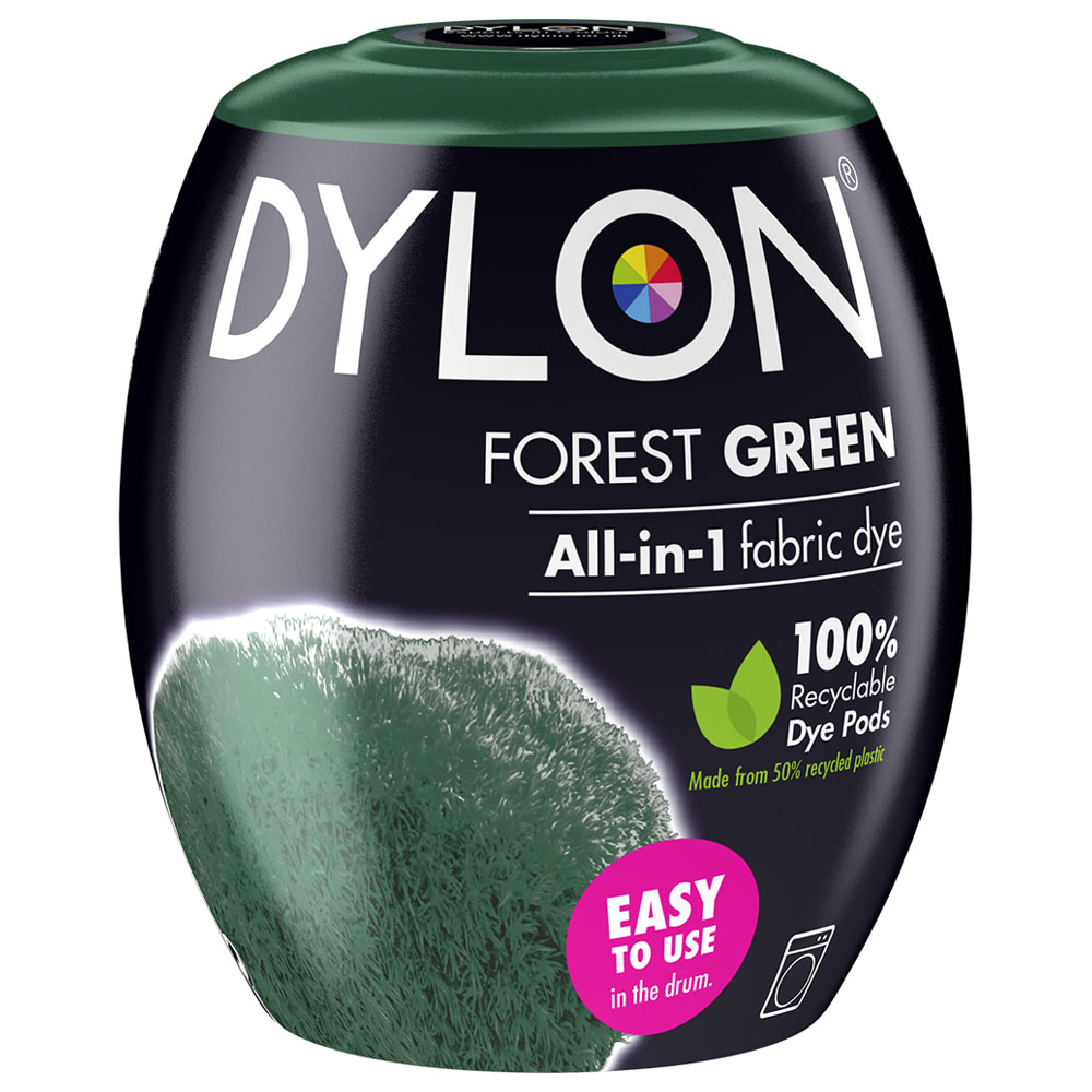 Dylon Forest Green Fabric Dye Pod 350g Image 1