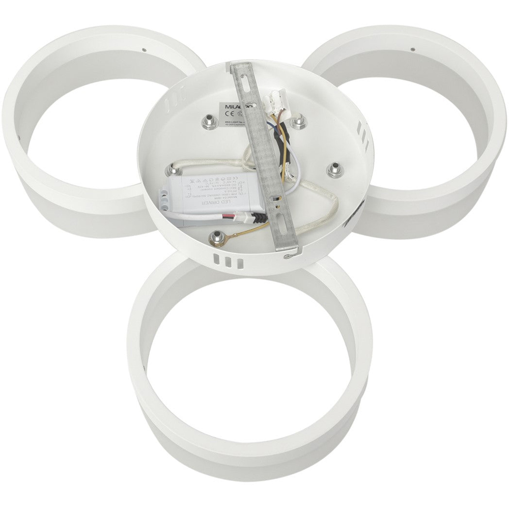 Milagro Ring White LED Ceiling Lamp 230V Image 3