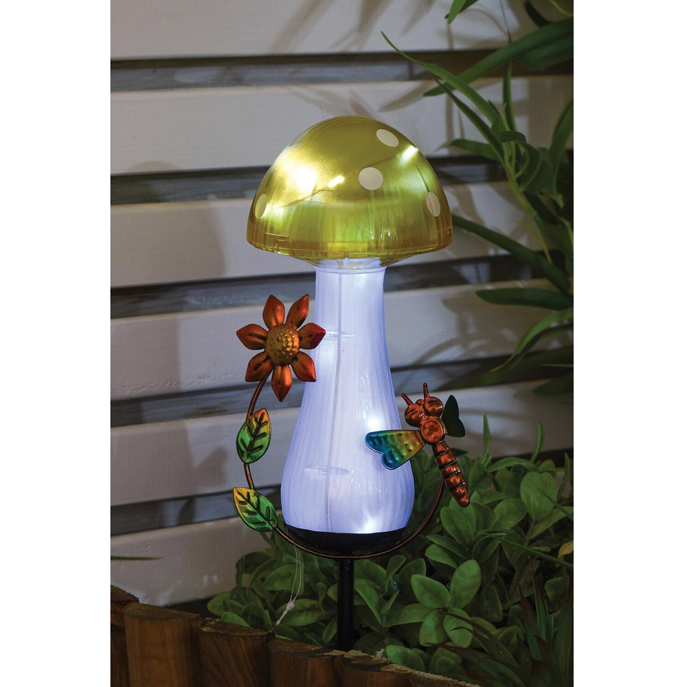 Solar Mushroom Stake Light Image 9