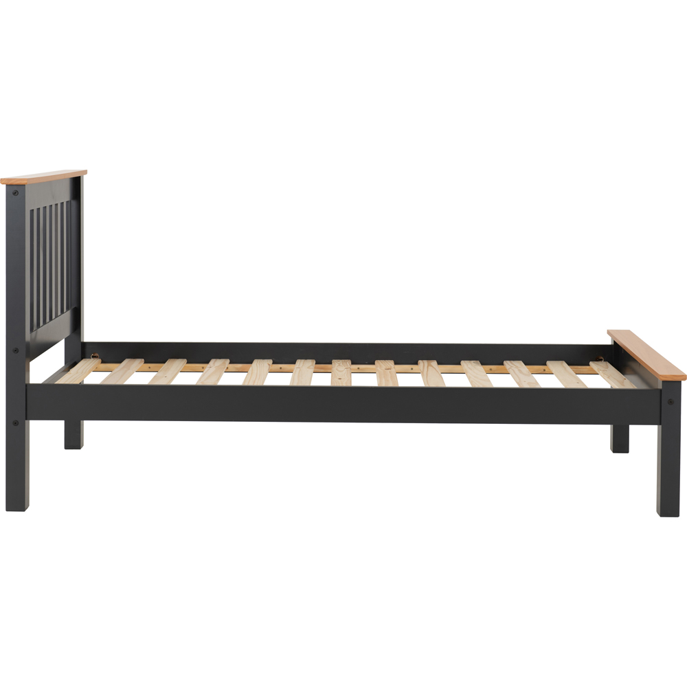 Seconique Monaco Single Grey and Oak Effect Low End Bed Image 5