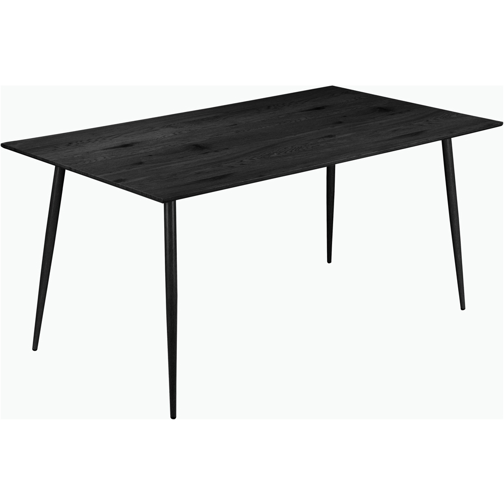 Loft24 Monza 6 Seater Black Rectangular Dining Table Image 2