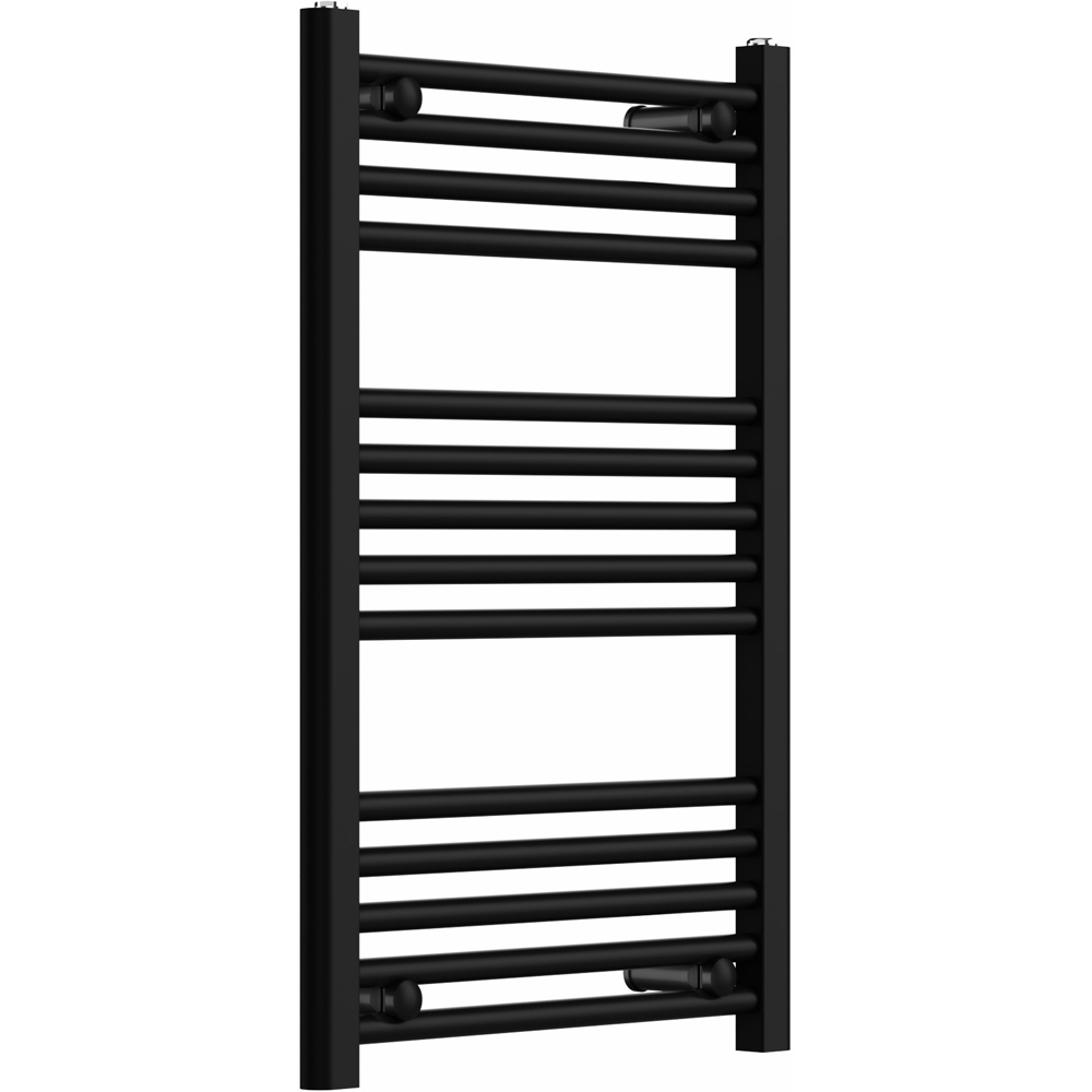 Go Bathrooms Nola Black Heated Towel Rail 770 x 500mm Image 3