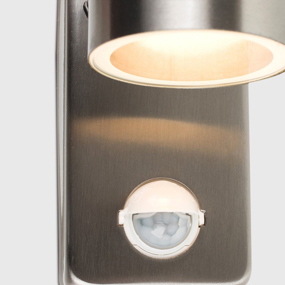ValueLights Barrow Silver Outdoor Wall Downlight with PIR Motion Sensor Image 3