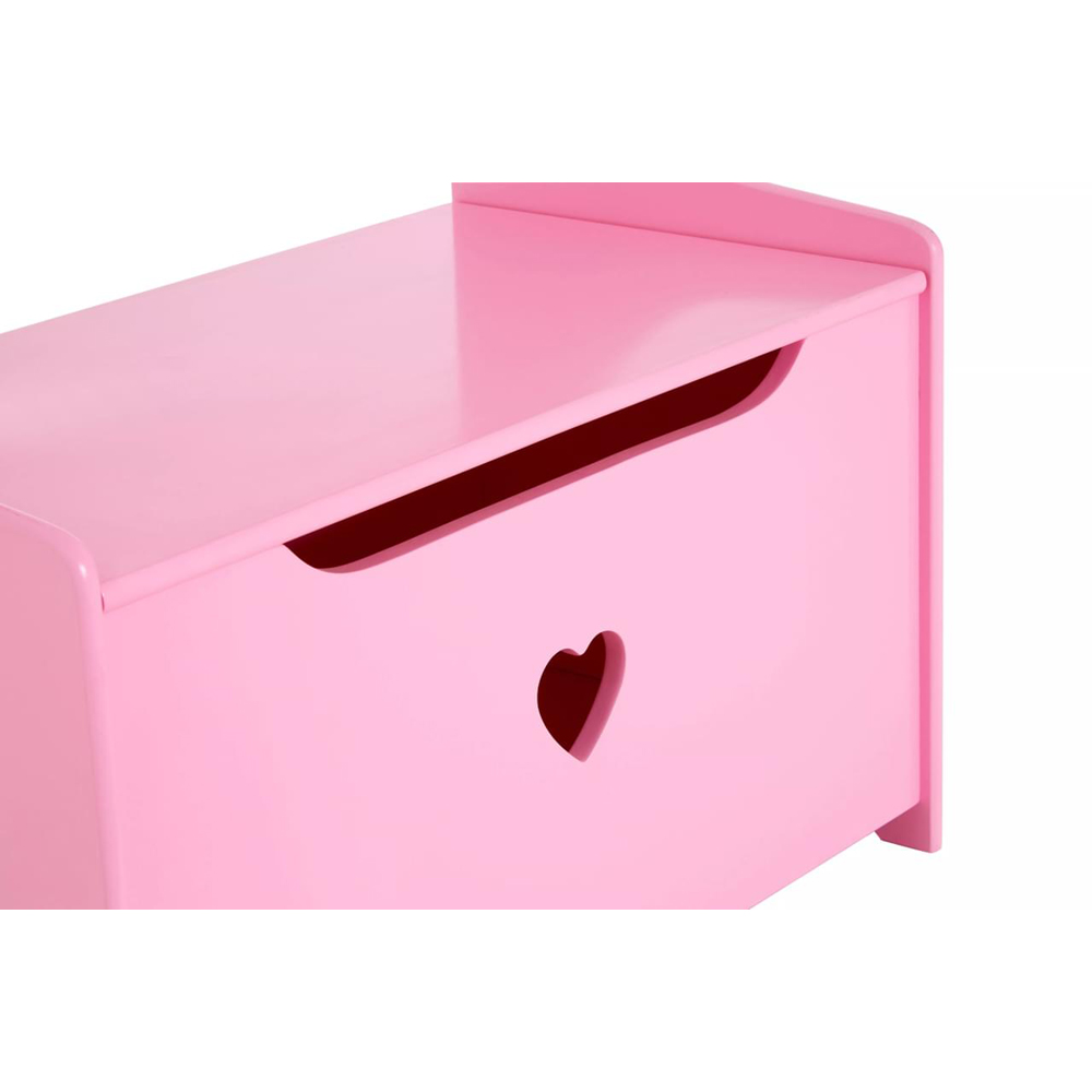 Premier Housewares Kids Pink Heart Storage Box and Seat Image 5