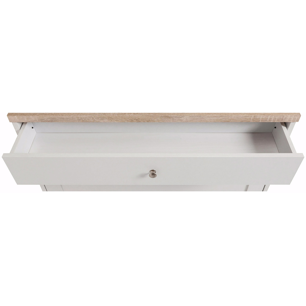 Loft24 HEIDE 2 Flip Door Single Drawer Oak Shoe Cabinet Image 5