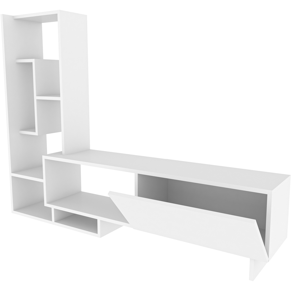 Decorotika Pega 6 Shelf White TV Unit Image 4