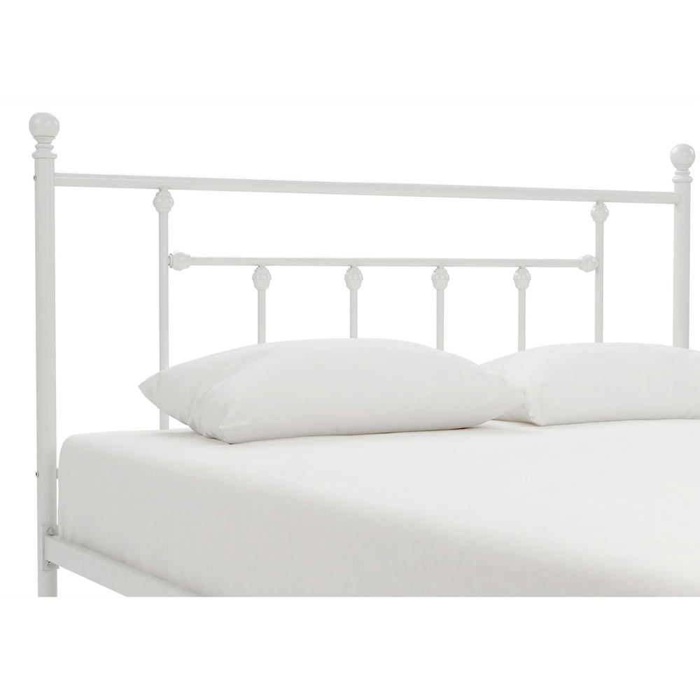 Dorel Manila King Size White Metal Bed Frame Image 5
