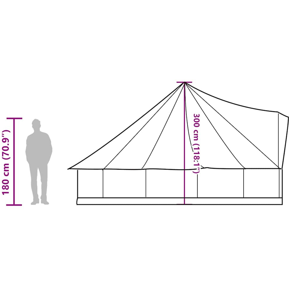 Walplus 10 Person Waterproof Tipi Family Tent Green Image 9