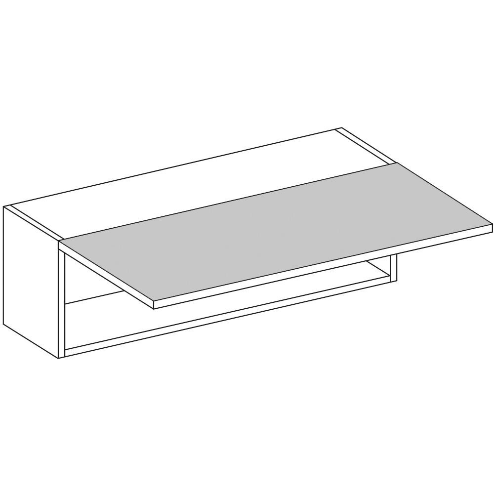 wilko Woodgrain Effect Shaker Dust Grey Bridge 288 x 800mm Image 1