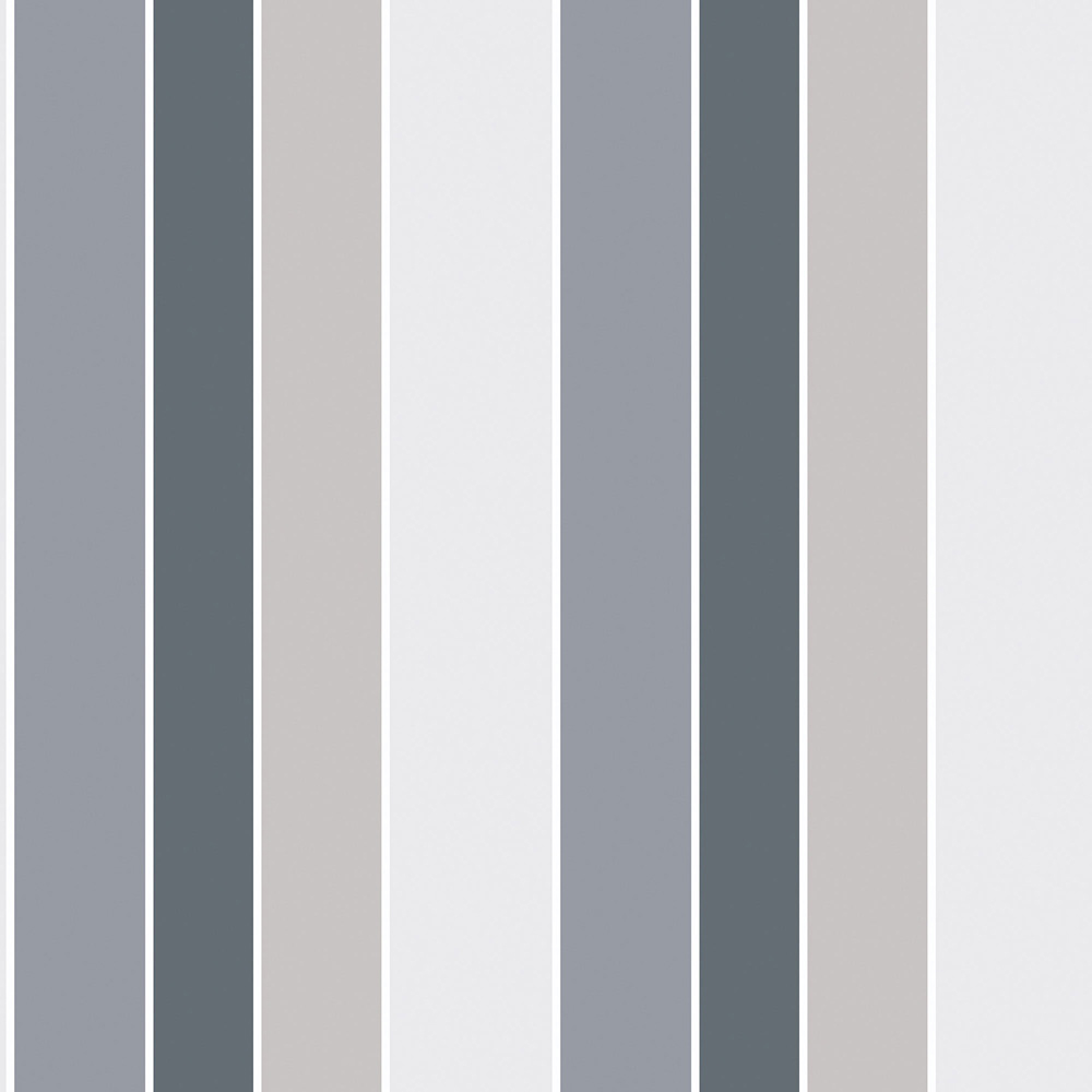 Galerie Nordic Elements Stripe Charcoal and Grey Wallpaper Image 1