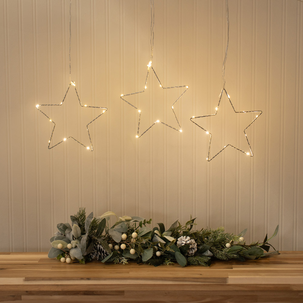 ValueLights IP44 Hanging Star Curtain Light Set of 3 Image 7