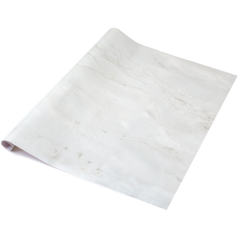 d-c-fix Matt Marble Romeo White Sticky Back Plastic Vinyl Wrap Film 67.5cm x 10m Image 2