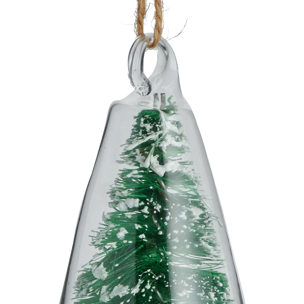 Wilko Winter Glass Tree Decoration 4pk Image 3