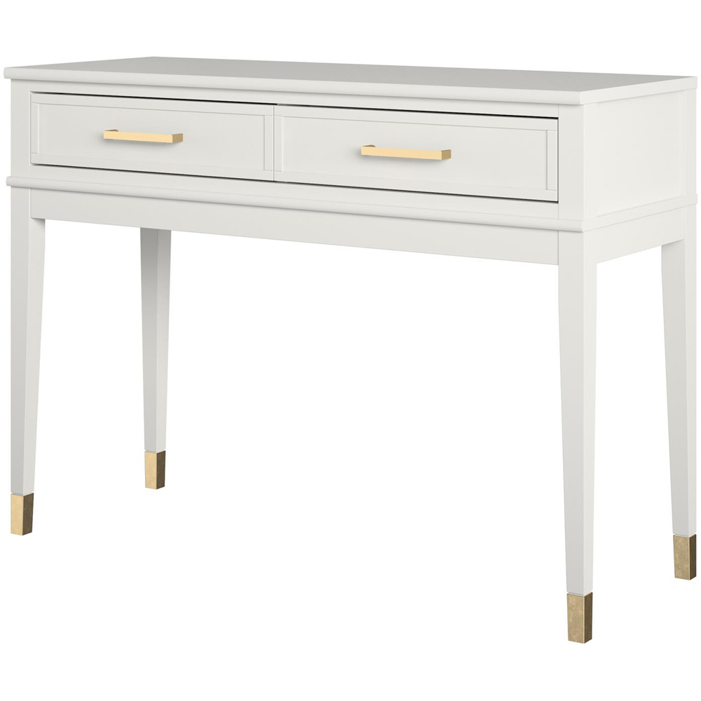 Dorel Home Westerleigh 2 Drawer White Console Table Image 4