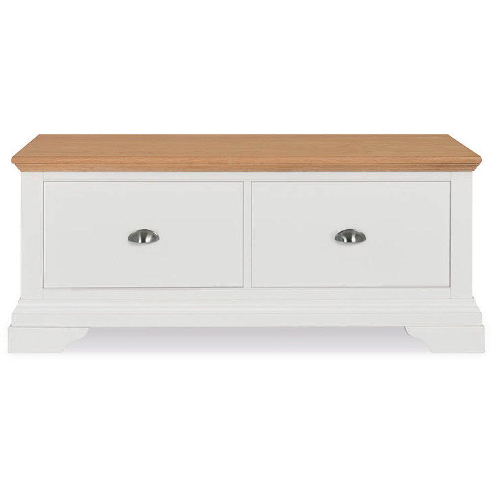 Bentley Designs Hampstead Oak and Ivory Blanket Box Image 3
