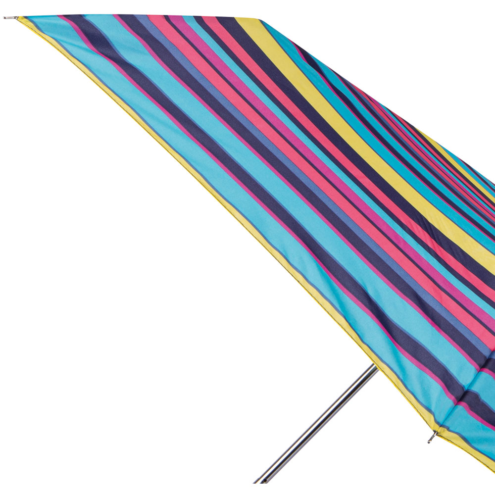 Wilko By Totes Multi Colour Stripe Print Umbrella Image 5