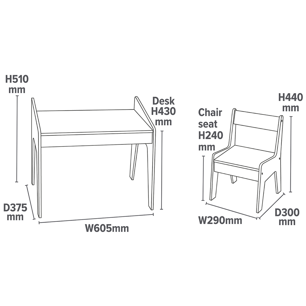 Liberty House Toys White and Pine Kids Play Table and Chair Set Image 7