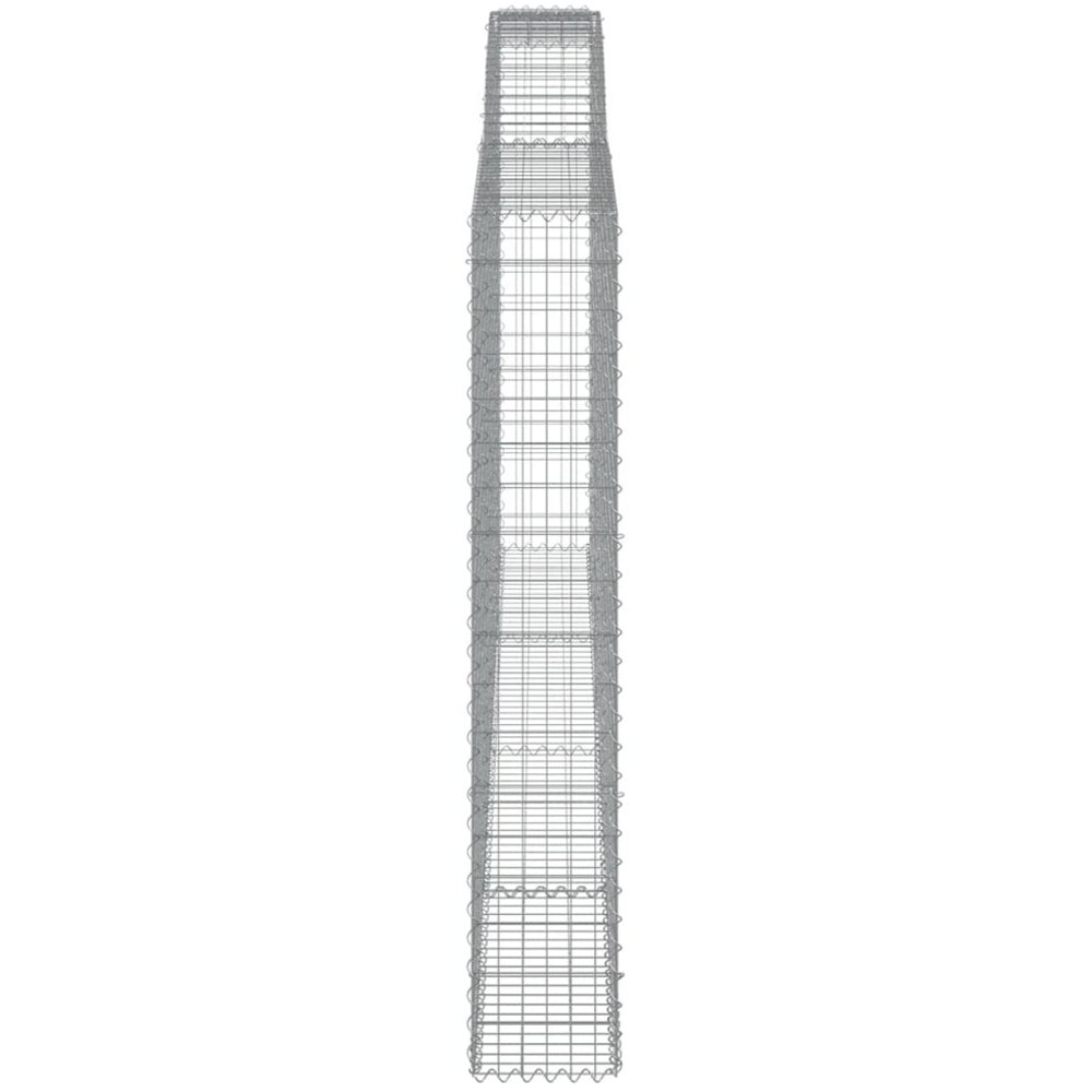 vidaXL Silver Galvanised Iron Arched Gabion Basket 400 x 30 x 180/200cm Image 3