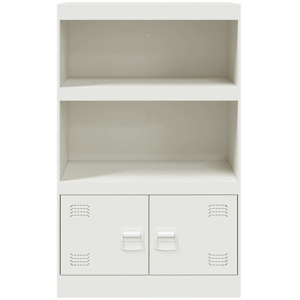 vidaXL 2 Door 2 Shelf White Seel Sideboard Image 6