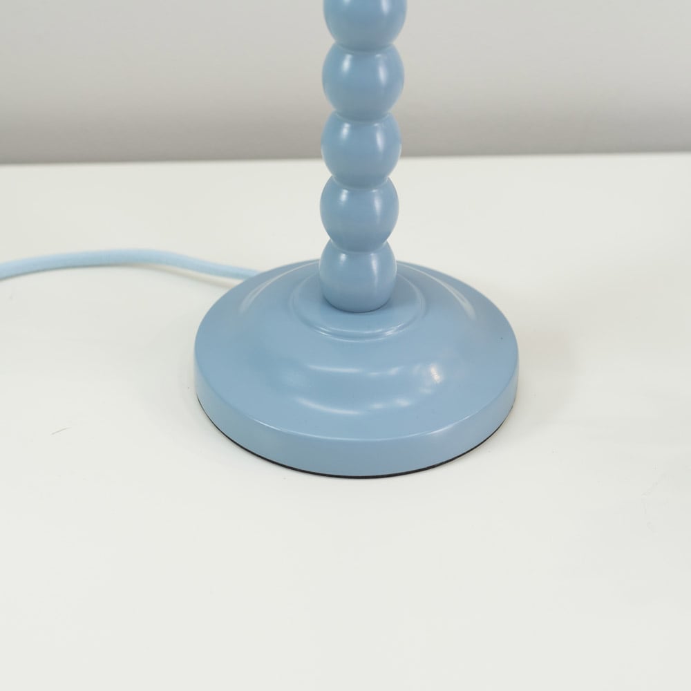 ValueLights Bobbins Blue Trim Scallop Shade Powder Blue LED Floor Lamp Image 4