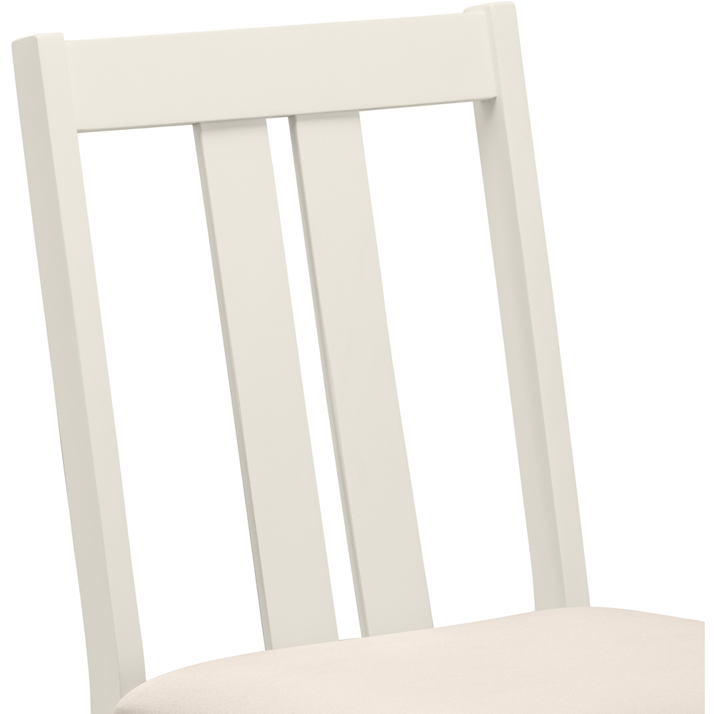 Julian Bowen Rufford Set of 2 Ivory Dining Chairs Image 5