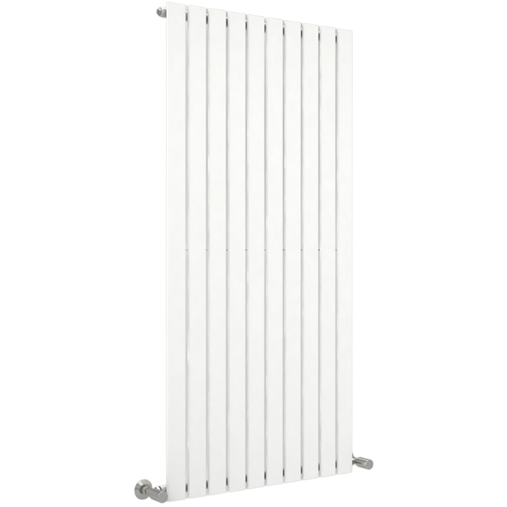 White 4402 BTU Single Flat Panel Vertical Column Radiator 1600 x 680mm Image 1