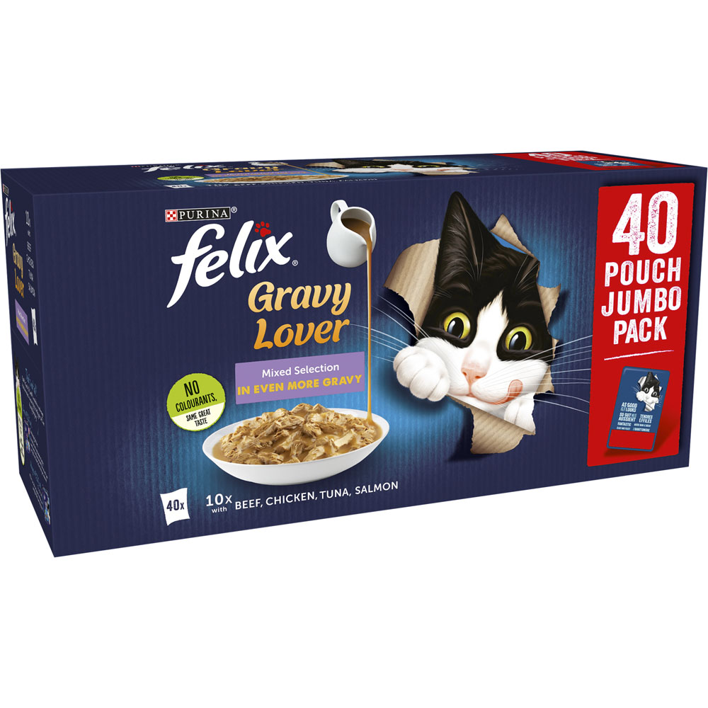 Felix As Good As It Looks Gravy Lover Mixed Cat Food 40 x 100g Image 2