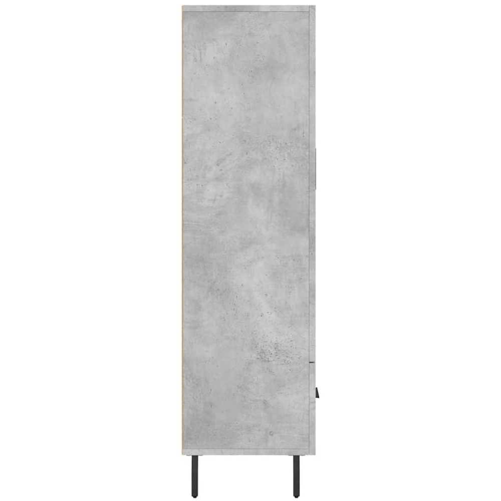 vidaXL 2 Door Single Drawer Concrete Grey Highboard Image 7