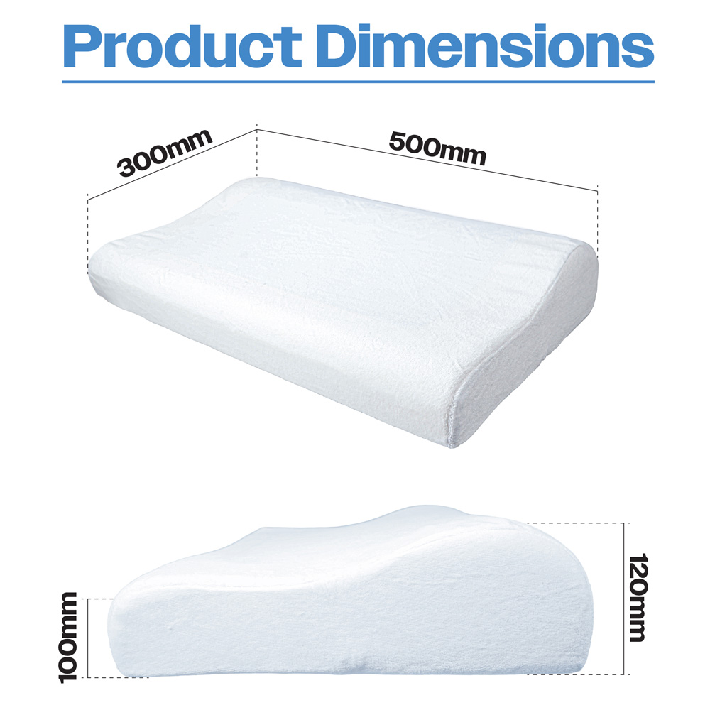Aidapt Cooling Gel Comfort Memory Foam Contour Pillow with Removable Soft Velvet Cover Image 7