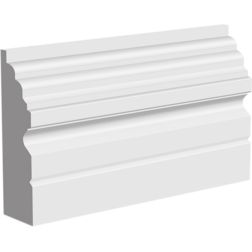 National Skirting White Frontier Primed Skirting Board 18mm 95 x 4200mm Image 1