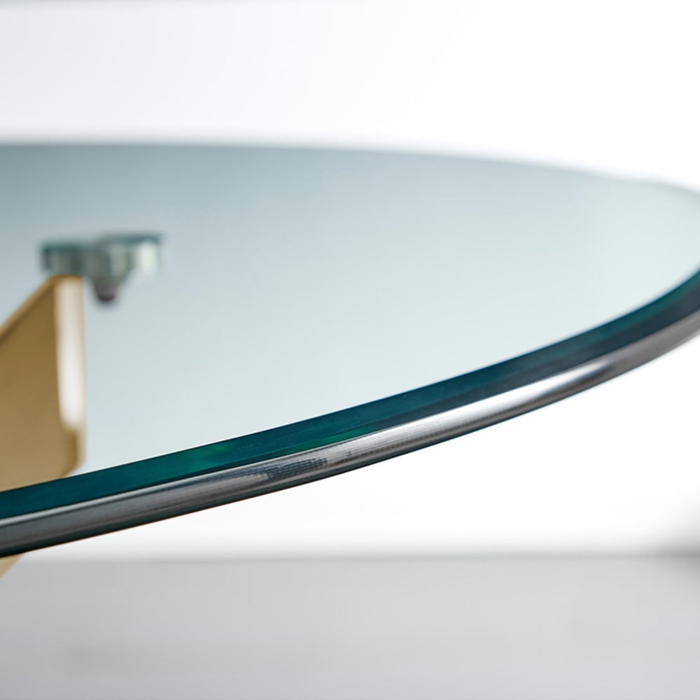 Furniturebox Arona Cesano 6 Seater Round Dining Set Blue and Gold Image 5