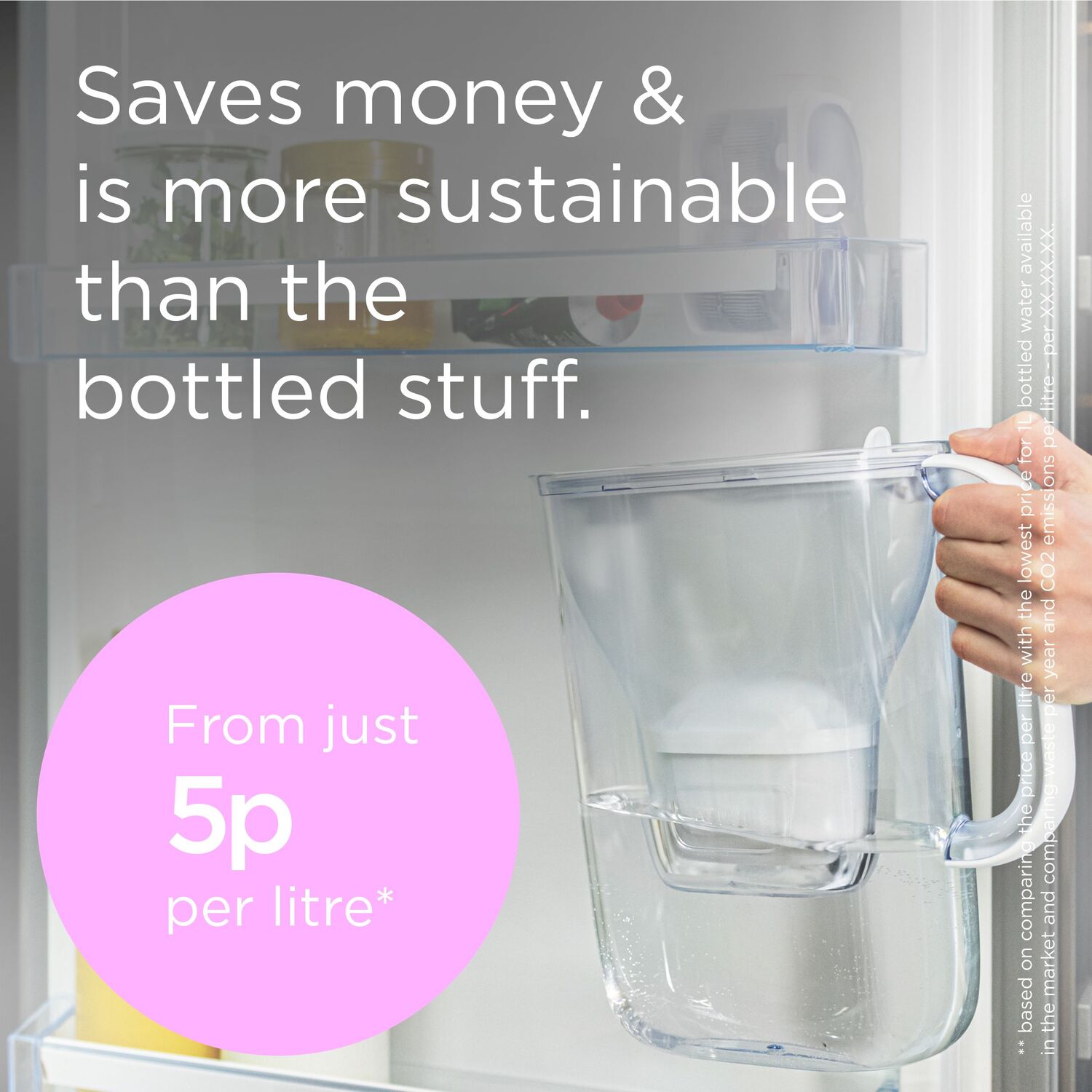 Style Essential Cool Stone Water Filter Jug Blue Image 7